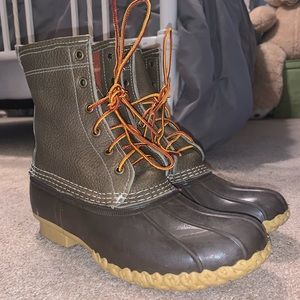 Olive Green 8” Bean Boots